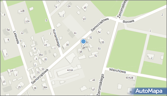 Otwock, Samorządowa, 48, mapa Otwock