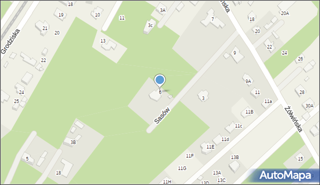 Owczarnia, Sasów, 6, mapa Owczarnia