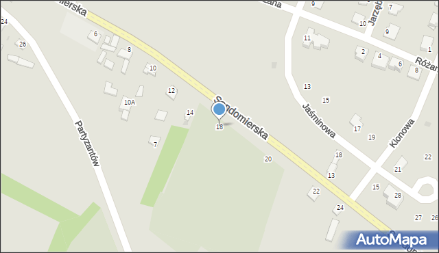 Ożarów, Sandomierska, 18, mapa Ożarów