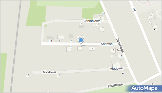 Ozorków, Sadowa, 6, mapa Ozorków