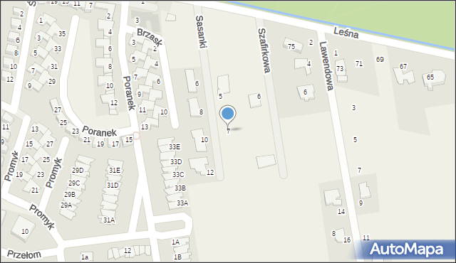 Palędzie, Sasanki, 7, mapa Palędzie