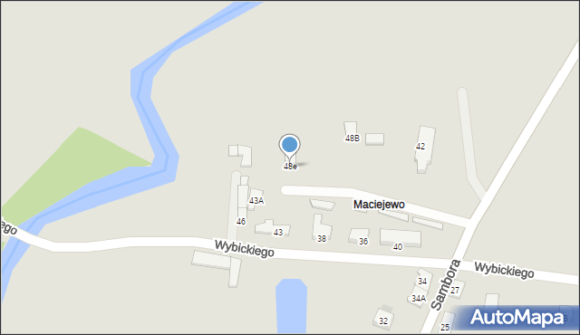 Pelplin, Sambora, 48e, mapa Pelplin