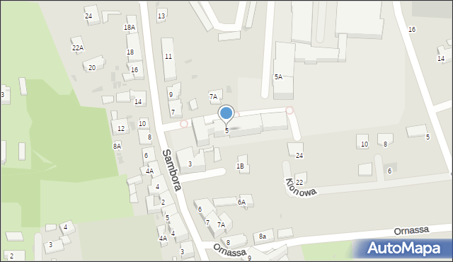 Pelplin, Sambora, 5, mapa Pelplin