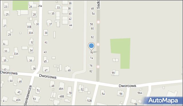 Piastów, Sadowskiego Jana, 70, mapa Piastów