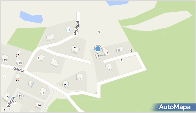 Piekło Dolne, Sarnia, 3, mapa Piekło Dolne