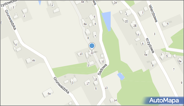 Pielgrzymowice, Sadowa, 11, mapa Pielgrzymowice