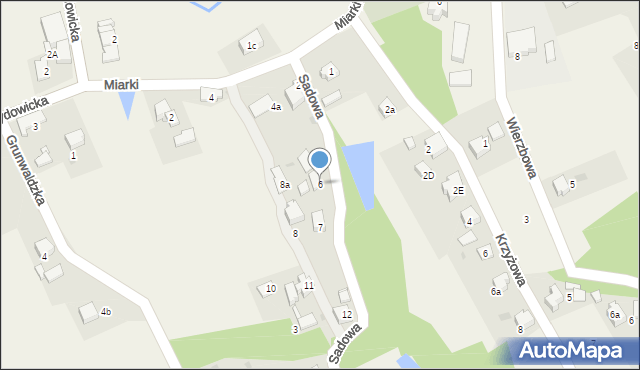 Pielgrzymowice, Sadowa, 6, mapa Pielgrzymowice