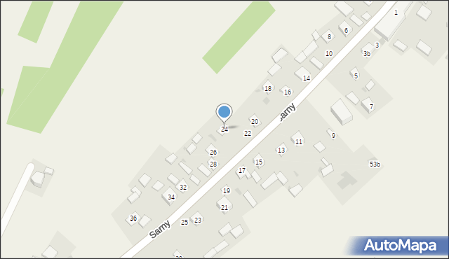 Pilchów, Sarny Józefa, por., 24, mapa Pilchów