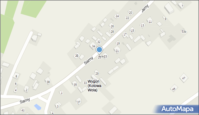 Pilchów, Sarny Józefa, por., 25, mapa Pilchów