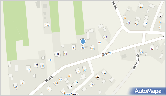 Pilchów, Sarny Józefa, por., 50, mapa Pilchów