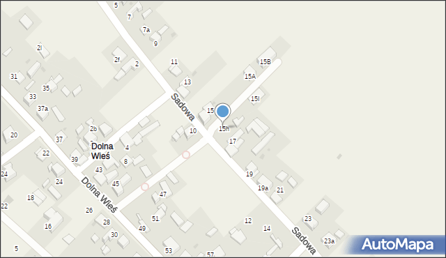 Pilchowice, Sadowa, 15h, mapa Pilchowice