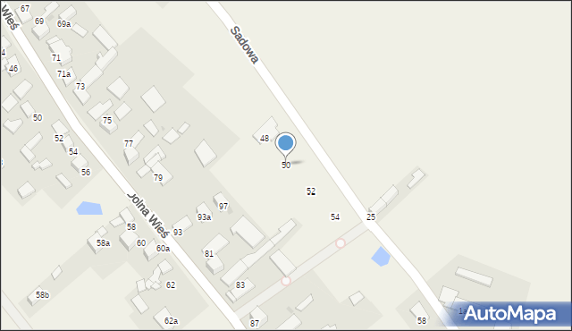 Pilchowice, Sadowa, 50, mapa Pilchowice
