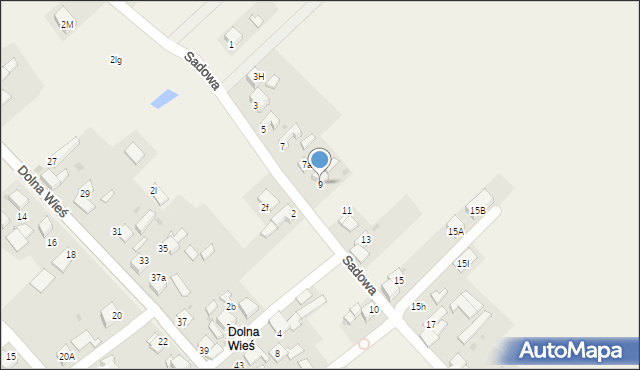 Pilchowice, Sadowa, 9, mapa Pilchowice