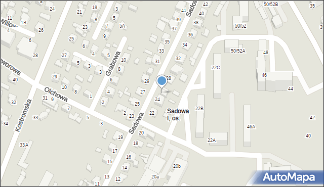 Piotrków Trybunalski, Sadowa, 26, mapa Piotrków Trybunalski