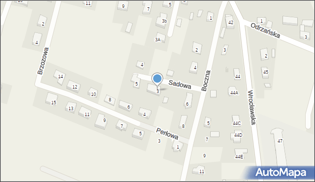 Pisarzowice, Sadowa, 3, mapa Pisarzowice