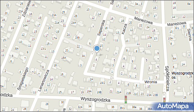 Płock, Saperska, 6, mapa Płock