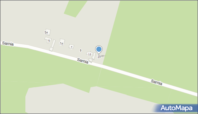 Płock, Sarnia, 13, mapa Płock