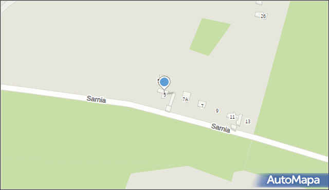 Płock, Sarnia, 5, mapa Płock