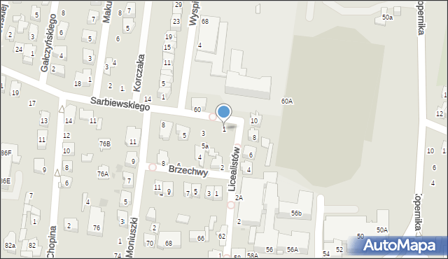 Płońsk, Sarbiewskiego Macieja Kazimierza, ks., 1, mapa Płońsk