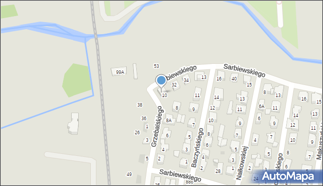 Płońsk, Sarbiewskiego Macieja Kazimierza, ks., 30, mapa Płońsk