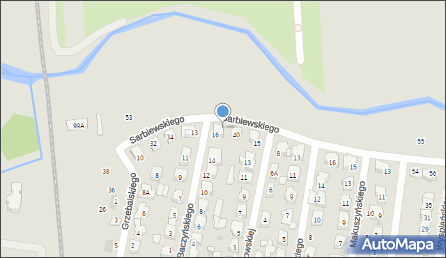 Płońsk, Sarbiewskiego Macieja Kazimierza, ks., 48, mapa Płońsk