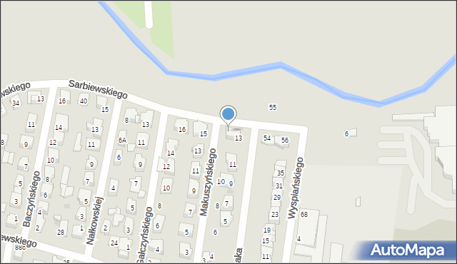 Płońsk, Sarbiewskiego Macieja Kazimierza, ks., 52, mapa Płońsk