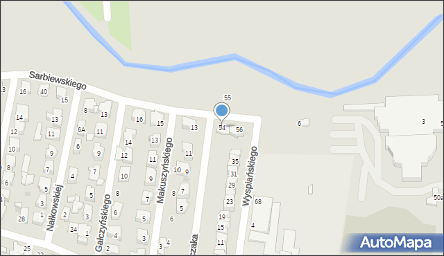 Płońsk, Sarbiewskiego Macieja Kazimierza, ks., 54, mapa Płońsk