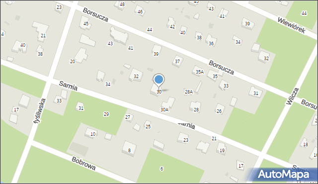 Podkowa Leśna, Sarnia, 30, mapa Podkowa Leśna