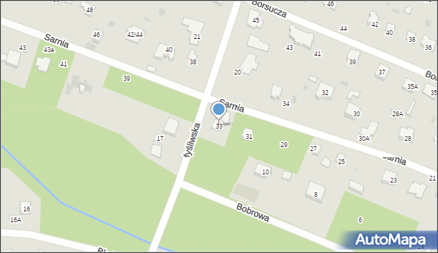 Podkowa Leśna, Sarnia, 33, mapa Podkowa Leśna