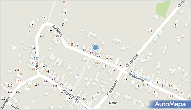 Poręba, Sadowa, 13, mapa Poręba