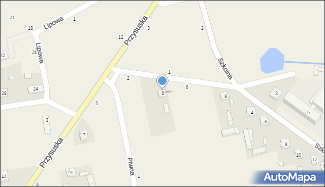 Potworów, Sadowa, 4, mapa Potworów