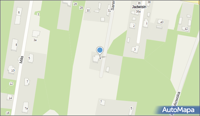 Prace Duże, Sarenki, 4, mapa Prace Duże