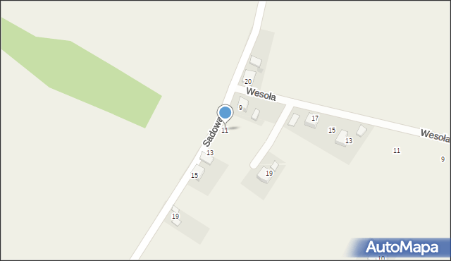 Pruchna, Sadowa, 11, mapa Pruchna