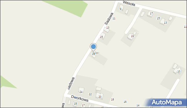 Pruchna, Sadowa, 19, mapa Pruchna