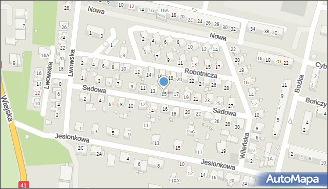 Prudnik, Sadowa, 15, mapa Prudnik