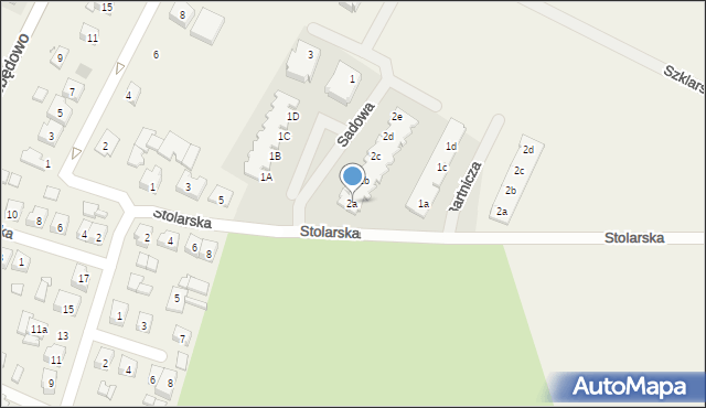 Przebędowo, Sadowa, 2a, mapa Przebędowo