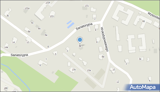 Przemyśl, Sanatoryjna, 3a, mapa Przemyśla