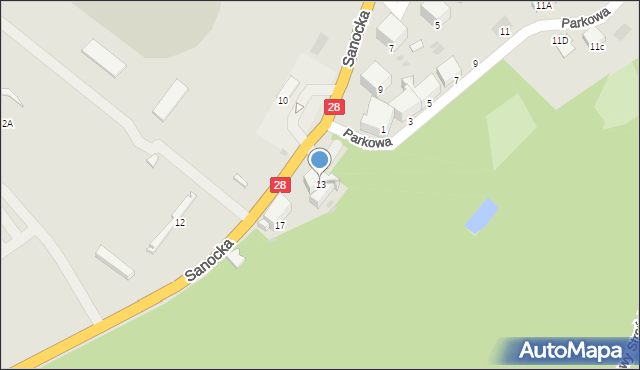 Przemyśl, Sanocka, 13, mapa Przemyśla