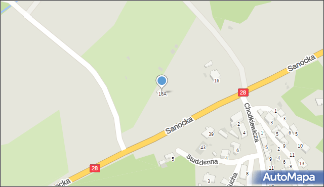 Przemyśl, Sanocka, 16A, mapa Przemyśla