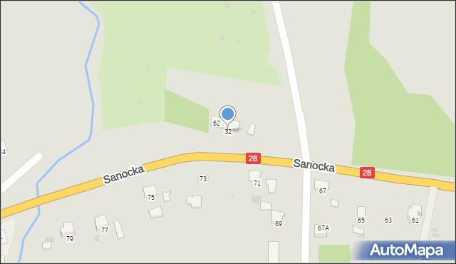 Przemyśl, Sanocka, 32, mapa Przemyśla