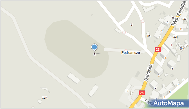 Przemyśl, Sanocka, 8, mapa Przemyśla