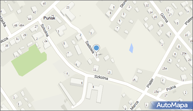 Puńsk, Sadowa, 1, mapa Puńsk