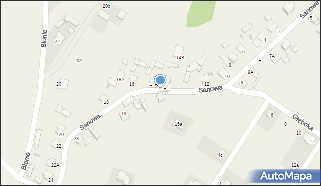 Pysznica, Sanowa, 17, mapa Pysznica