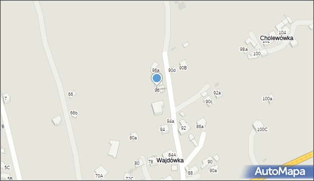 Rabka-Zdrój, Sądecka, 96, mapa Rabka-Zdrój