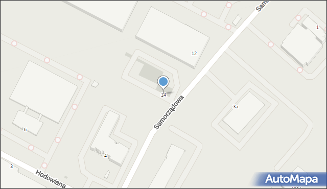 Radom, Samorządowa, 14, mapa Radomia
