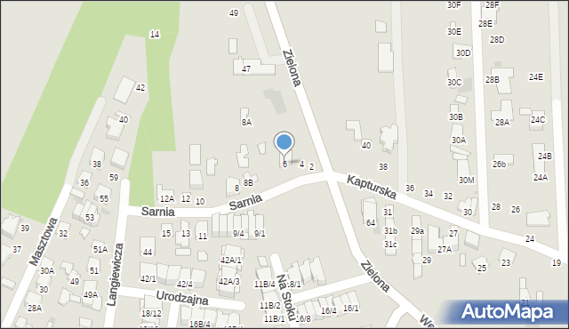 Radom, Sarnia, 6, mapa Radomia