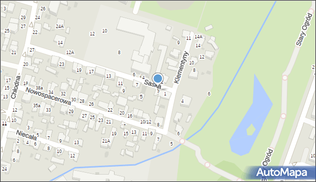 Radom, Saska, 3, mapa Radomia