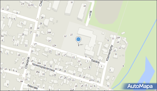 Radom, Saska, 8, mapa Radomia