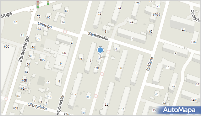 Radom, Sadkowska, 2A, mapa Radomia