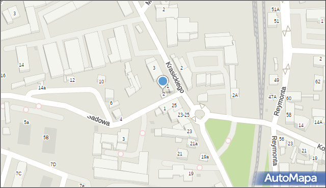 Radomsko, Sadowa, 2, mapa Radomsko